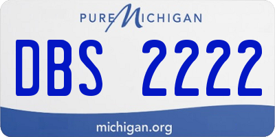 MI license plate DBS2222