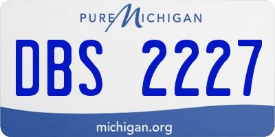 MI license plate DBS2227