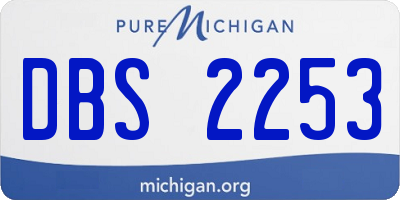 MI license plate DBS2253