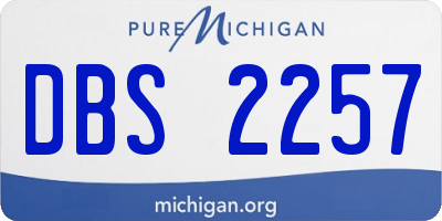 MI license plate DBS2257