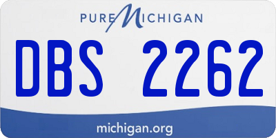 MI license plate DBS2262