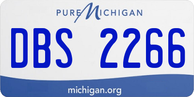 MI license plate DBS2266