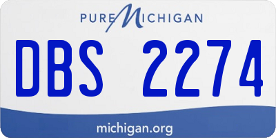 MI license plate DBS2274