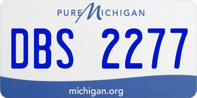 MI license plate DBS2277