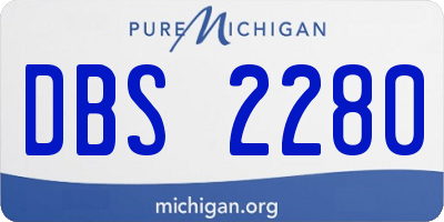 MI license plate DBS2280