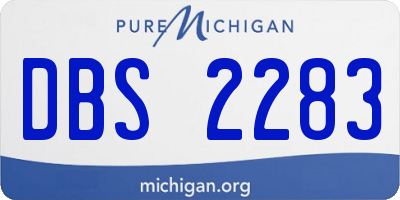 MI license plate DBS2283