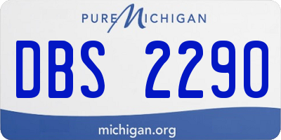 MI license plate DBS2290