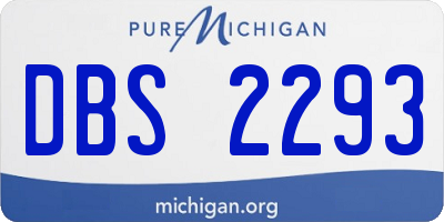 MI license plate DBS2293