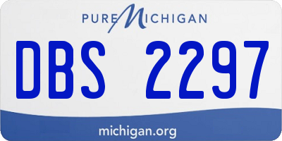 MI license plate DBS2297