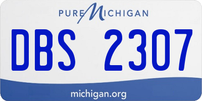 MI license plate DBS2307