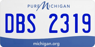 MI license plate DBS2319