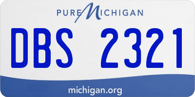 MI license plate DBS2321