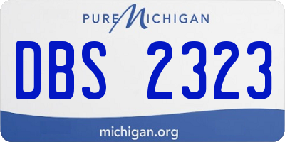 MI license plate DBS2323