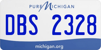 MI license plate DBS2328