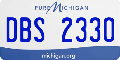 MI license plate DBS2330