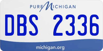 MI license plate DBS2336