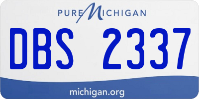 MI license plate DBS2337