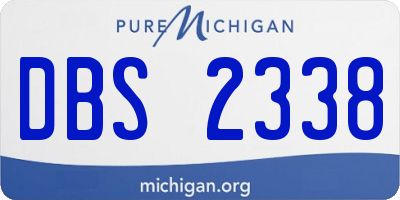 MI license plate DBS2338