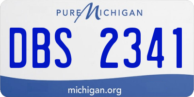 MI license plate DBS2341