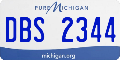 MI license plate DBS2344