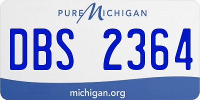 MI license plate DBS2364