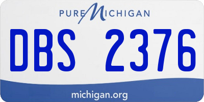 MI license plate DBS2376