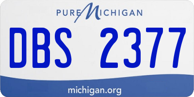 MI license plate DBS2377