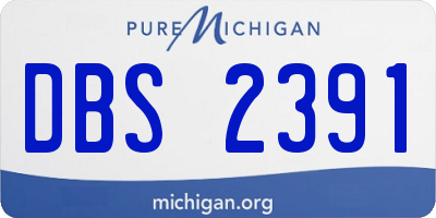 MI license plate DBS2391