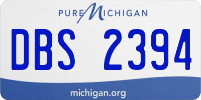 MI license plate DBS2394