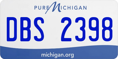 MI license plate DBS2398