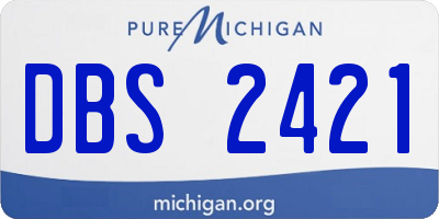MI license plate DBS2421