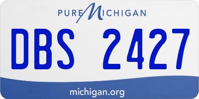 MI license plate DBS2427