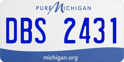 MI license plate DBS2431