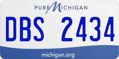 MI license plate DBS2434