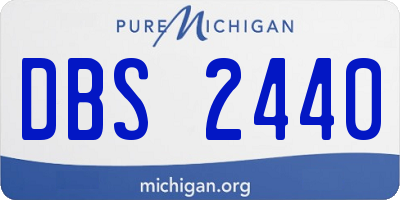 MI license plate DBS2440