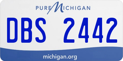 MI license plate DBS2442