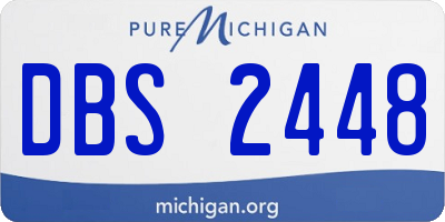 MI license plate DBS2448