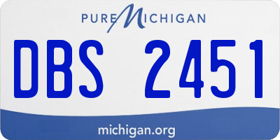 MI license plate DBS2451
