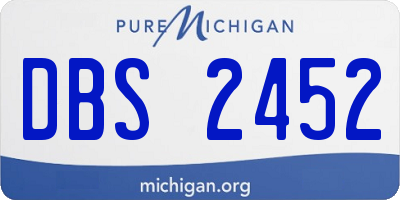 MI license plate DBS2452