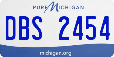 MI license plate DBS2454