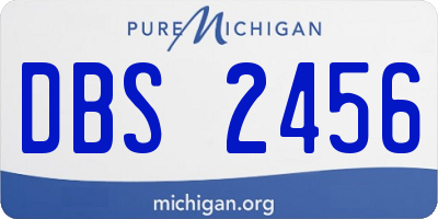 MI license plate DBS2456