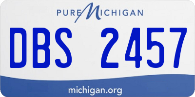 MI license plate DBS2457