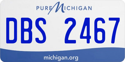 MI license plate DBS2467
