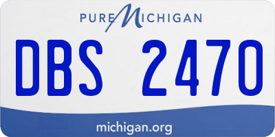 MI license plate DBS2470