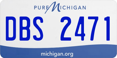 MI license plate DBS2471