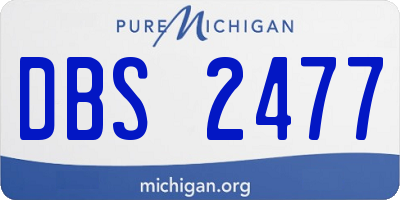 MI license plate DBS2477