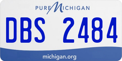MI license plate DBS2484