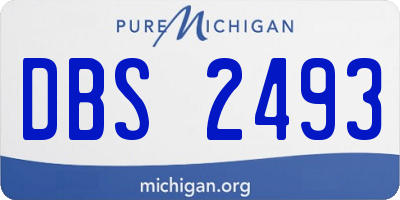 MI license plate DBS2493