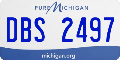 MI license plate DBS2497
