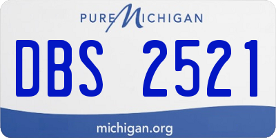 MI license plate DBS2521